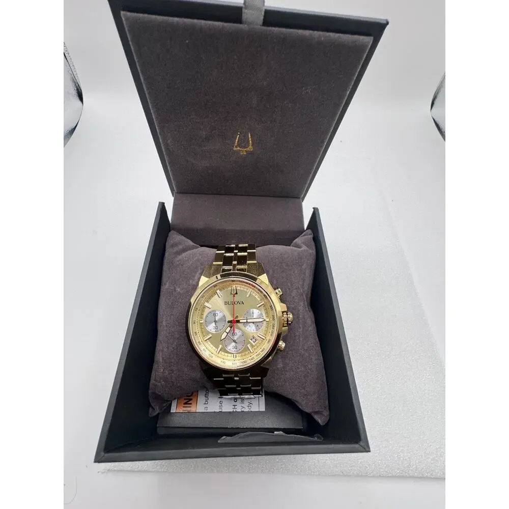 NEW Bulova 97B217 Classic Chronograph Stainless Steel Quartz Men's Watch